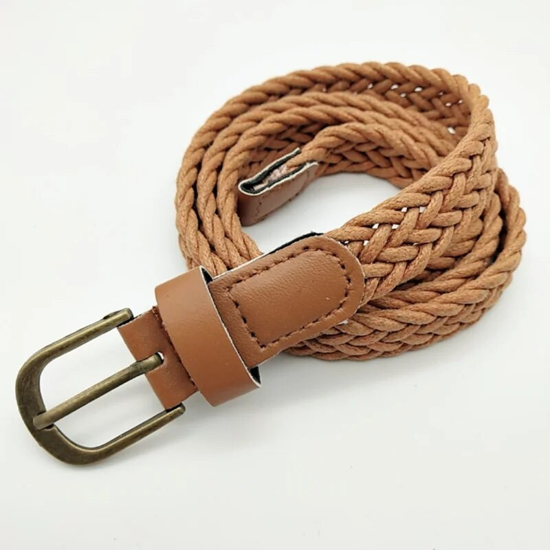 Vintažiniai austi megzti diržai moterims Boho Beach stiliaus rankomis austi madingi diržai balti juodi dirbtinės odos diržai