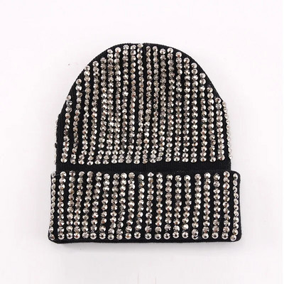 2022. Nove tople akrilne pletene kape s umjetnim dijamantima u jesen zimi Žene Muškarci Kape sa kamenčićima