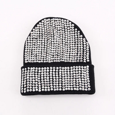 2022. Nove tople akrilne pletene kape s umjetnim dijamantima u jesen zimi Žene Muškarci Kape sa kamenčićima