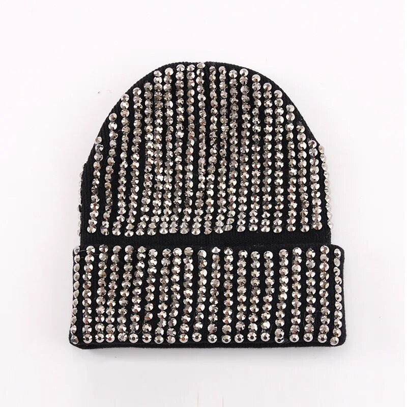 2022. Nove tople akrilne pletene kape s umjetnim dijamantima u jesen zimi Žene Muškarci Kape sa kamenčićima