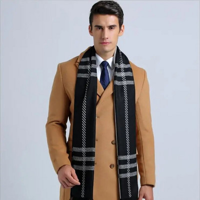 Leo anvi Modes dizains Plaid šalle Vīriešu kokvilnas kašmira šalle Ziemas silti Šalles Luxury Wrap Echarpe Mans biznesa šalle