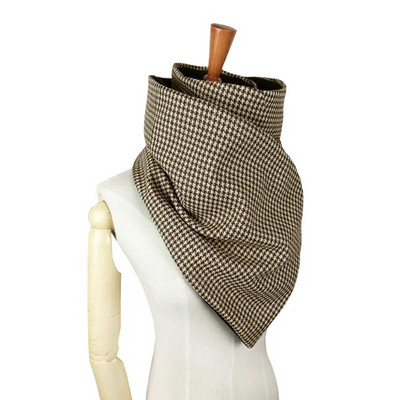 Leo anvi zimski šal s prstenom za žene Novost Karirano u obliku ptičje zubice Održava toplinu beskonačni šal za muškarce cijevni šalovi i šalovi luksuzne marke