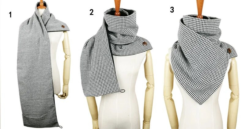 Leo anvi zimski šal s prstenom za žene Novost Karirano u obliku ptičje zubice Održava toplinu beskonačni šal za muškarce cijevni šalovi i šalovi luksuzne marke