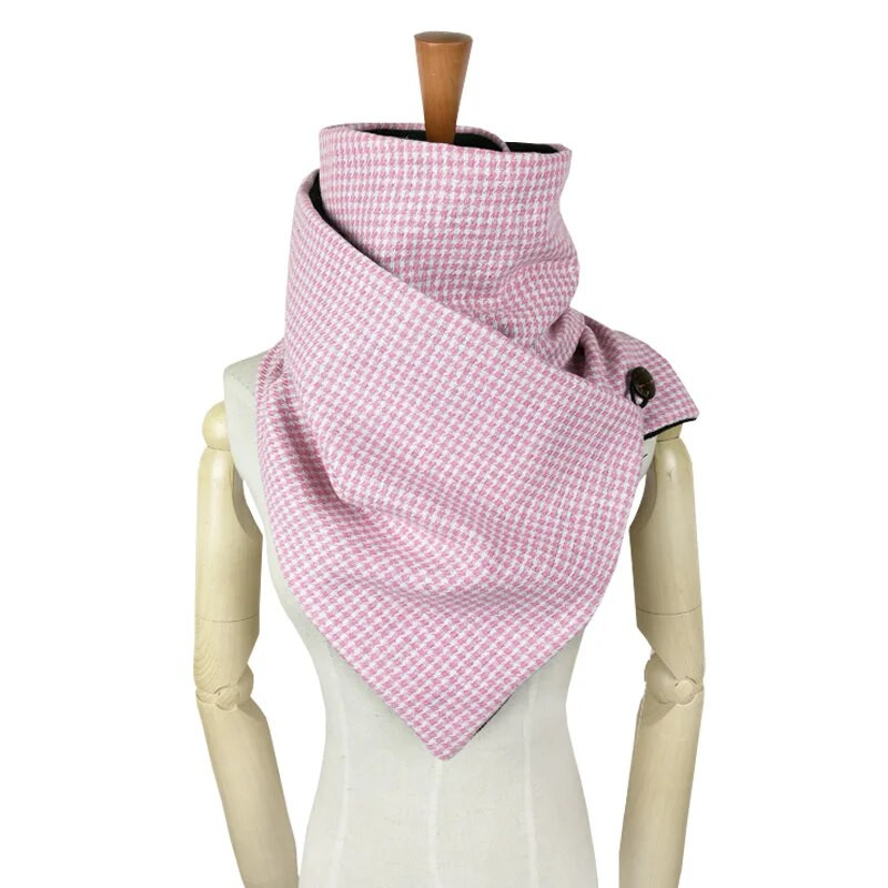 Leo anvi zimski šal s prstenom za žene Novost Karirano u obliku ptičje zubice Održava toplinu beskonačni šal za muškarce cijevni šalovi i šalovi luksuzne marke