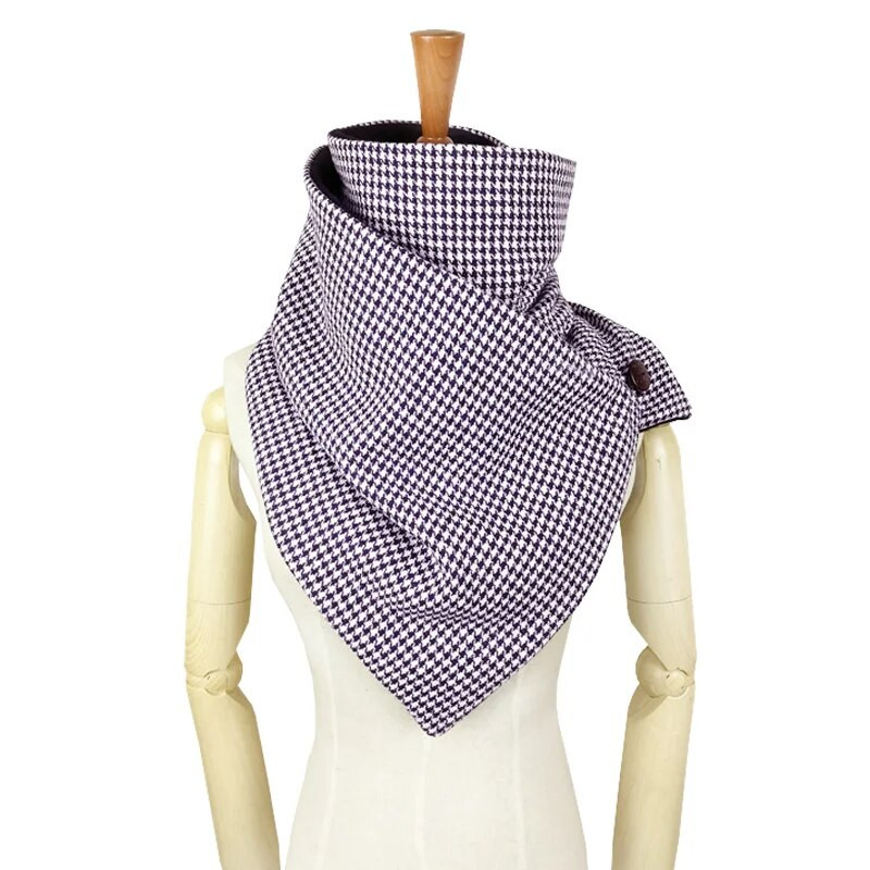 Leo anvi zimski šal s prstenom za žene Novost Karirano u obliku ptičje zubice Održava toplinu beskonačni šal za muškarce cijevni šalovi i šalovi luksuzne marke