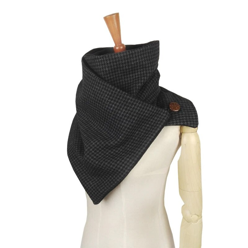 Leo anvi zimski šal s prstenom za žene Novost Karirano u obliku ptičje zubice Održava toplinu beskonačni šal za muškarce cijevni šalovi i šalovi luksuzne marke