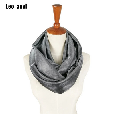 Leo anvi dizainas Unisex Whiting ir Davis Shiny Gold Silver Vintage Metal Megztas Šalikas vyriškas Moteriškas Kaklas šilti Vakariniai Šalikai