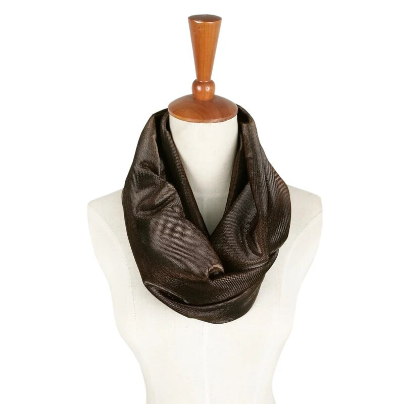 Leo anvi dizajn Unisex Whiting and Davis sjajni zlatno srebrni vintage metalni pleteni šal muškarci žene Vrat topli večernji omotani šalovi