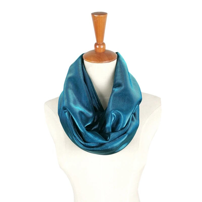 Leo anvi dizajn Unisex Whiting and Davis sjajni zlatno srebrni vintage metalni pleteni šal muškarci žene Vrat topli večernji omotani šalovi