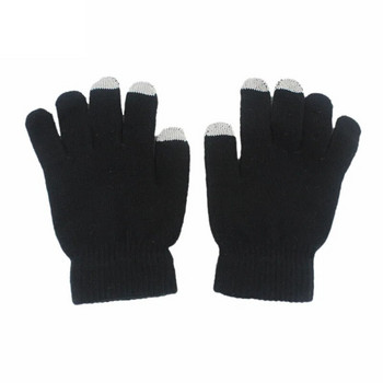 Νέα χειμωνιάτικα γάντια με οθόνη αφής Γυναικεία Ανδρικά Γάντια Πλεκτά Ζεστά Stretch Απομίμηση μαλλί Full Finger Guantes Γυναικείο κροσέ Παχύ