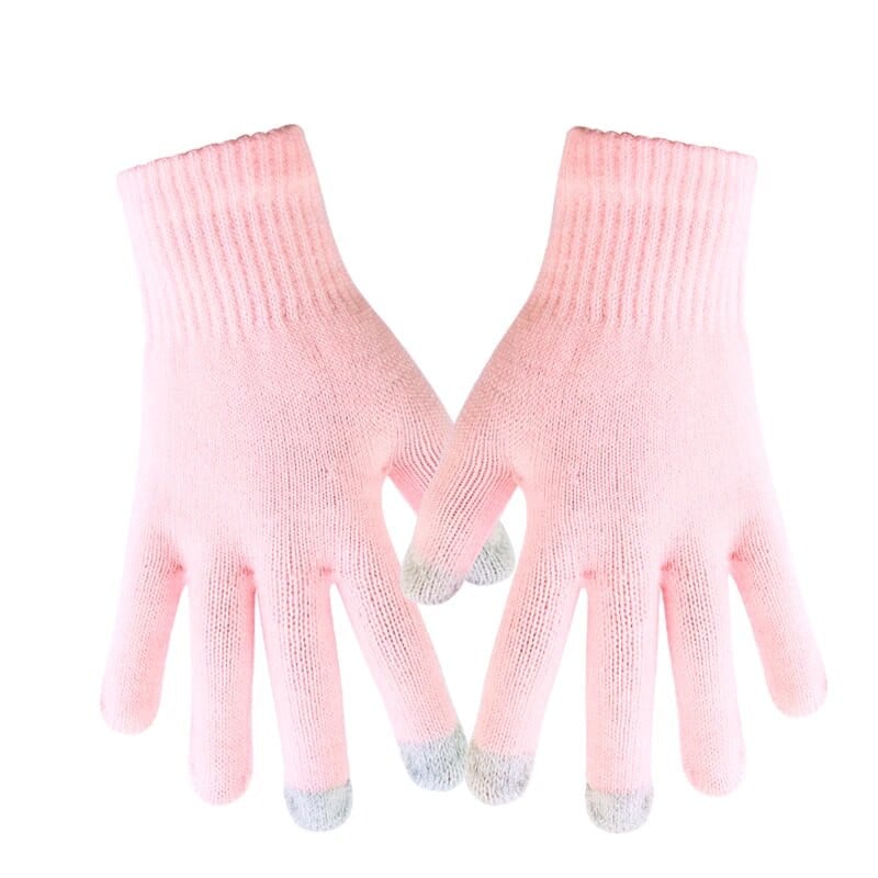 Νέα χειμωνιάτικα γάντια με οθόνη αφής Γυναικεία Ανδρικά Γάντια Πλεκτά Ζεστά Stretch Απομίμηση μαλλί Full Finger Guantes Γυναικείο κροσέ Παχύ