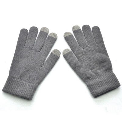 Jauni ziemas biezi silti cimdi vīriešiem sievietēm studentiem trikotāžas trīs pirkstu skārienjutīga ekrāna dūraiņi āra riteņbraukšanas slēpošanas cimdi