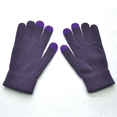 Jauni ziemas biezi silti cimdi vīriešiem sievietēm studentiem trikotāžas trīs pirkstu skārienjutīga ekrāna dūraiņi āra riteņbraukšanas slēpošanas cimdi