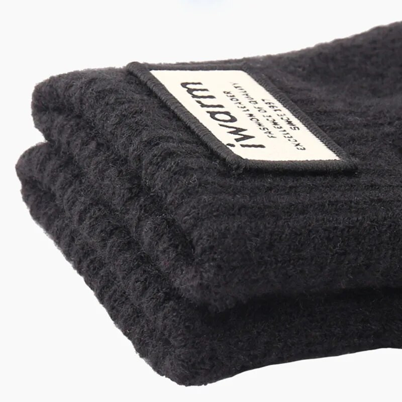 Zimske muške pletene rukavice Screen visokokvalitetne muške rukavice od deblje tople vune od kašmira Jednobojne muške poslovne rukavice Jesen