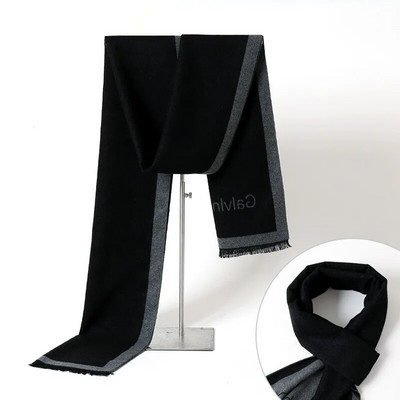 Eșarfă de iarnă pentru bărbați la modă, în carouri de lux, eșarfe de cașmir pentru bărbați. Batic cald de afaceri, șal de pashmina, Cadouri de Crăciun pentru bărbați