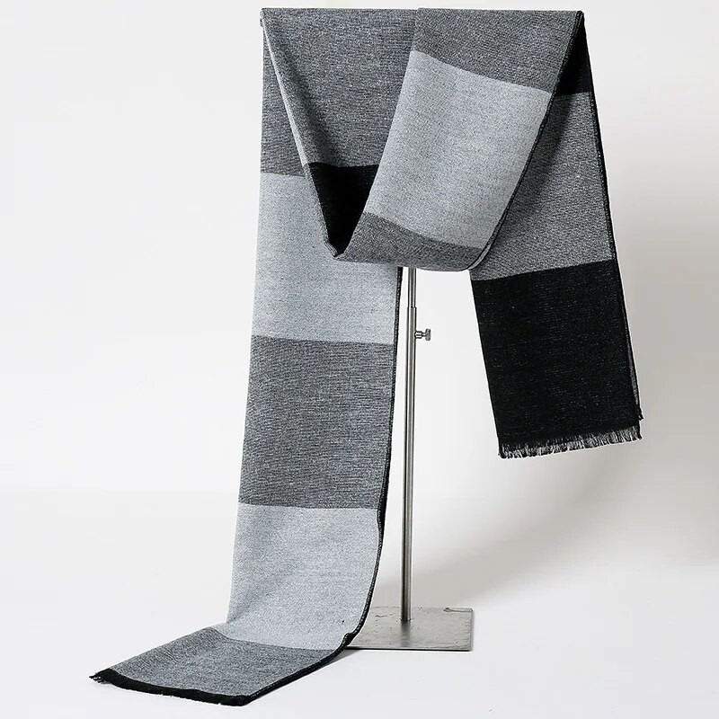 Eșarfă de iarnă pentru bărbați la modă, în carouri de lux, eșarfe de cașmir pentru bărbați. Batic cald de afaceri, șal de pashmina, Cadouri de Crăciun pentru bărbați