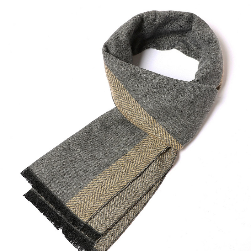 Jesenski debeli ručnik za plažu 180X33CM, modni karirani topli šal od kašmira, muški poslovni omoti, šalovi, zimski klasični pašmina šalovi