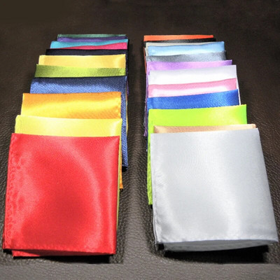 Luxury Men Square Handkerchief Solid Color Hankies Silk Hanky Business Suit Pocket Towel Wedding Banquet Party Gift