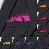 Madingi kostiumai Kišeninis kvadratas vyrams Verslo krūtinės rankšluostis Hanky Gentlemen Plaid Hankies klasikinis kostiumas Servetėlė Vyriška nosinė