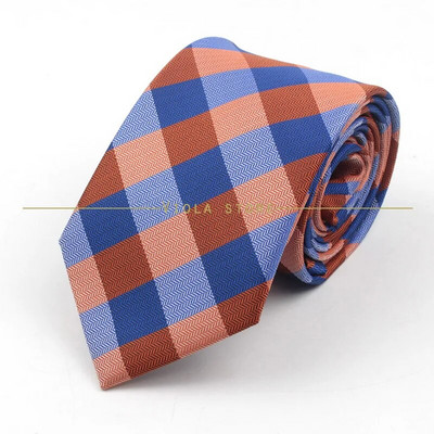 Modna karirana prugasta kravata 8 cm tamnoplava poliesterska muška uredska svečana kravata Poslovni smoking odijelo Košulja Kravata Poklon za muškarce Dodatak