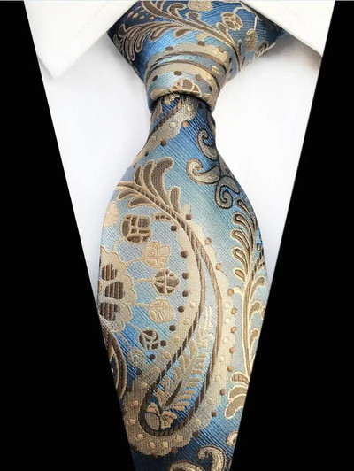 Ricnais kvalitetna cvjetna kravata 8 cm, svilena kravata, karirana muška vjenčana kravata Jacquard tkana, formalno odijelo s paisley kravatom, poslovna zabava