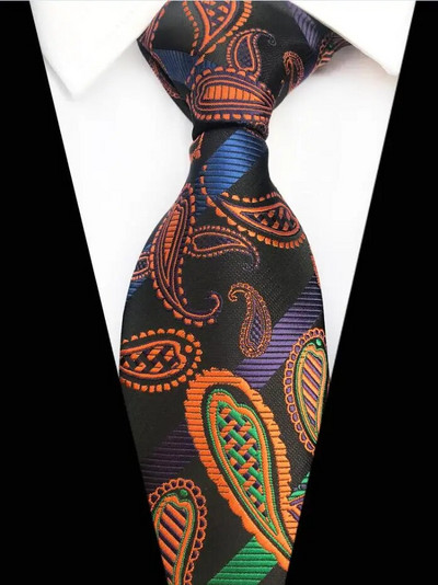 Ricnais kvalitetna cvjetna kravata 8 cm, svilena kravata, karirana muška vjenčana kravata Jacquard tkana, formalno odijelo s paisley kravatom, poslovna zabava