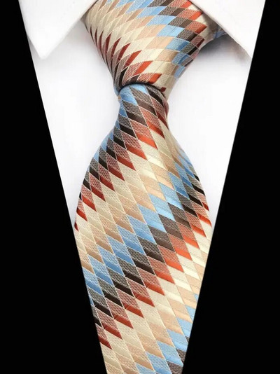 Ricnais kvalitetna cvjetna kravata 8 cm, svilena kravata, karirana muška vjenčana kravata Jacquard tkana, formalno odijelo s paisley kravatom, poslovna zabava