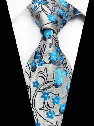 Ricnais kvalitetna cvjetna kravata 8 cm, svilena kravata, karirana muška vjenčana kravata Jacquard tkana, formalno odijelo s paisley kravatom, poslovna zabava