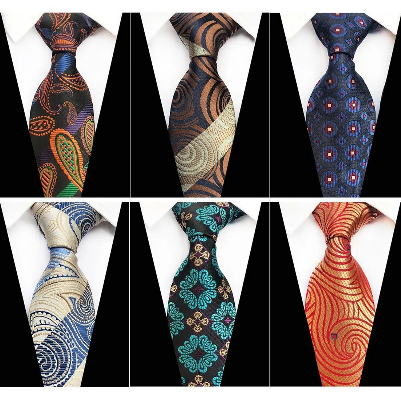 Ricnais kvalitetna cvjetna kravata 8 cm, svilena kravata, karirana muška vjenčana kravata Jacquard tkana, formalno odijelo s paisley kravatom, poslovna zabava