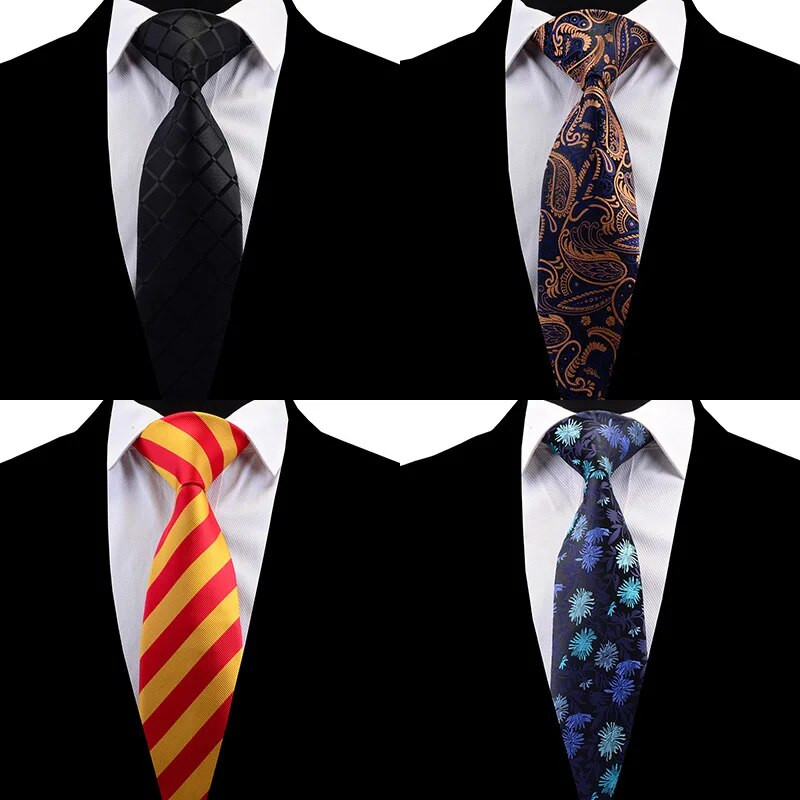 Ricnais kvalitetna cvjetna kravata 8 cm, svilena kravata, karirana muška vjenčana kravata Jacquard tkana, formalno odijelo s paisley kravatom, poslovna zabava