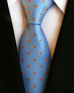 GUSLESON Fashion vabaaja 8 cm siidsinine punane lilleline täpiline kaelaside meestele Ärikingitus pulmadeks pidulikud kaelasidemed Aksessuaarid