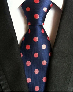 GUSLESON Fashion vabaaja 8 cm siidsinine punane lilleline täpiline kaelaside meestele Ärikingitus pulmadeks pidulikud kaelasidemed Aksessuaarid