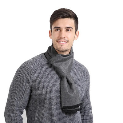 Jesenski šal od kašmira, jednobojni pašmina šal, zimski topli pamučni omot, visokokvalitetni festivalski poklon, obični muški šalovi