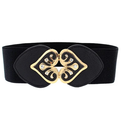 Γυναικεία μόδα λεπτή ελαστική ζώνη με κρύσταλλο φιόγκο 63 εκ. Αξεσουάρ για ρούχα