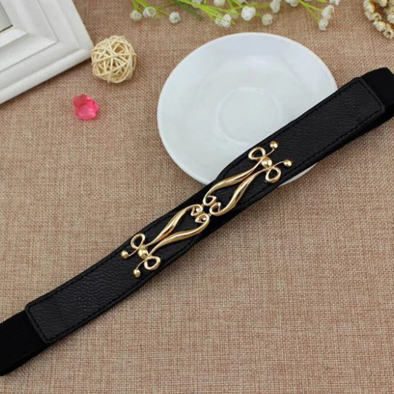 Γυναικεία μόδα λεπτή ελαστική ζώνη με κρύσταλλο φιόγκο 63 εκ. Αξεσουάρ για ρούχα