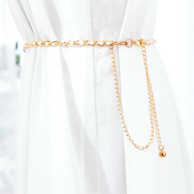 Kiegészítők Spot új fém geometriai lánc deréklánc női vintage sokoldalú egyrétegű testlánc lánc öv