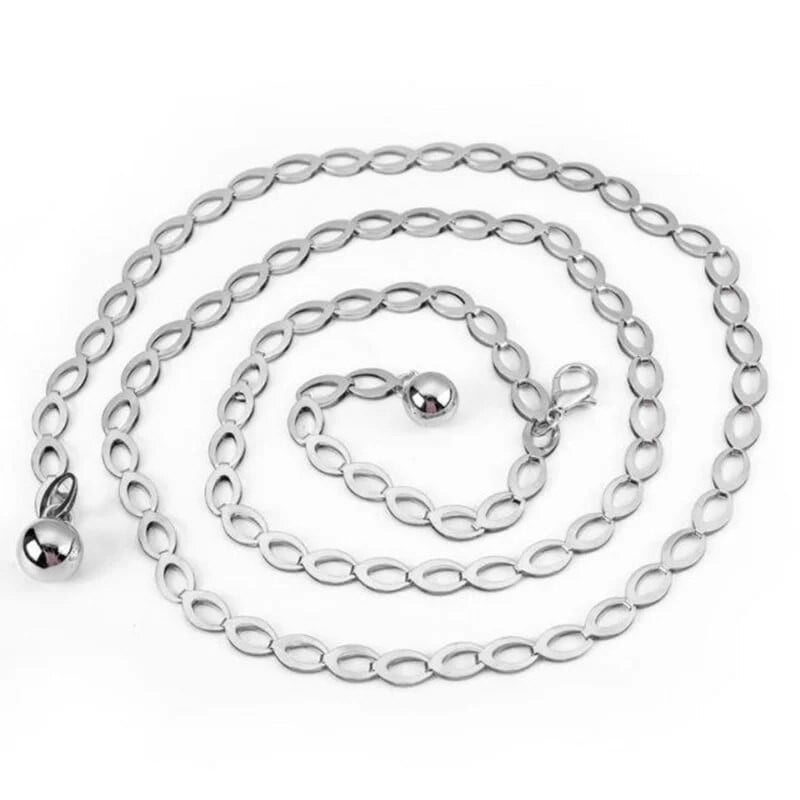 Kiegészítők Spot új fém geometriai lánc deréklánc női vintage sokoldalú egyrétegű testlánc lánc öv