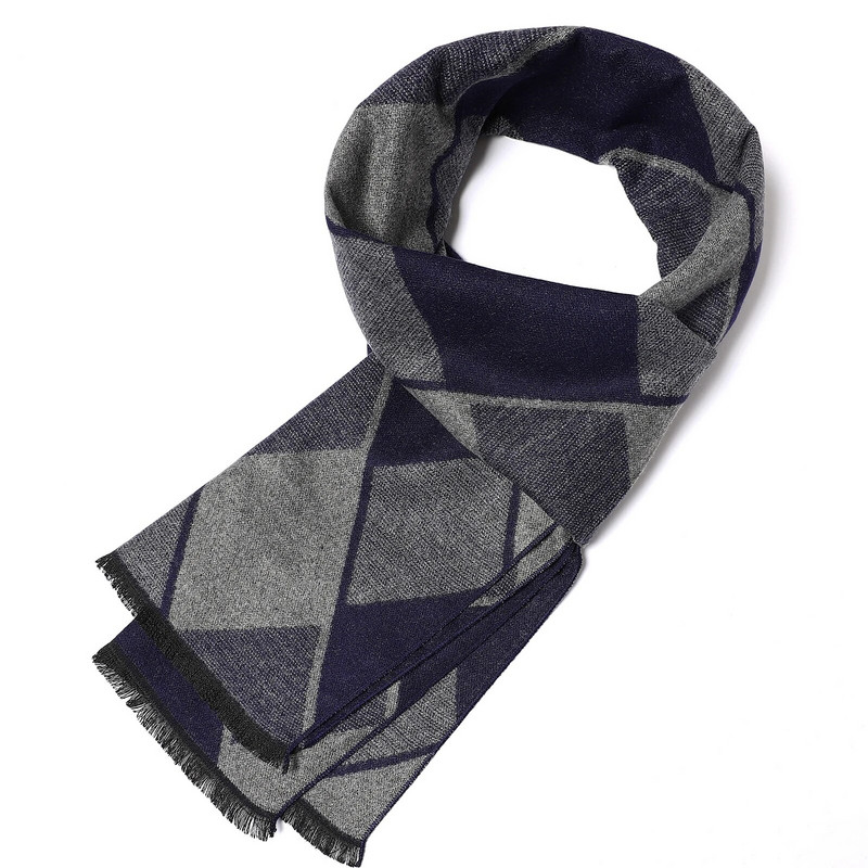 Klasični šalovi od pašmine Zimski topli šalovi 180X33CM Muški poslovni debeli jesenski šalovi Modni karirani ručnik za plažu od kašmira