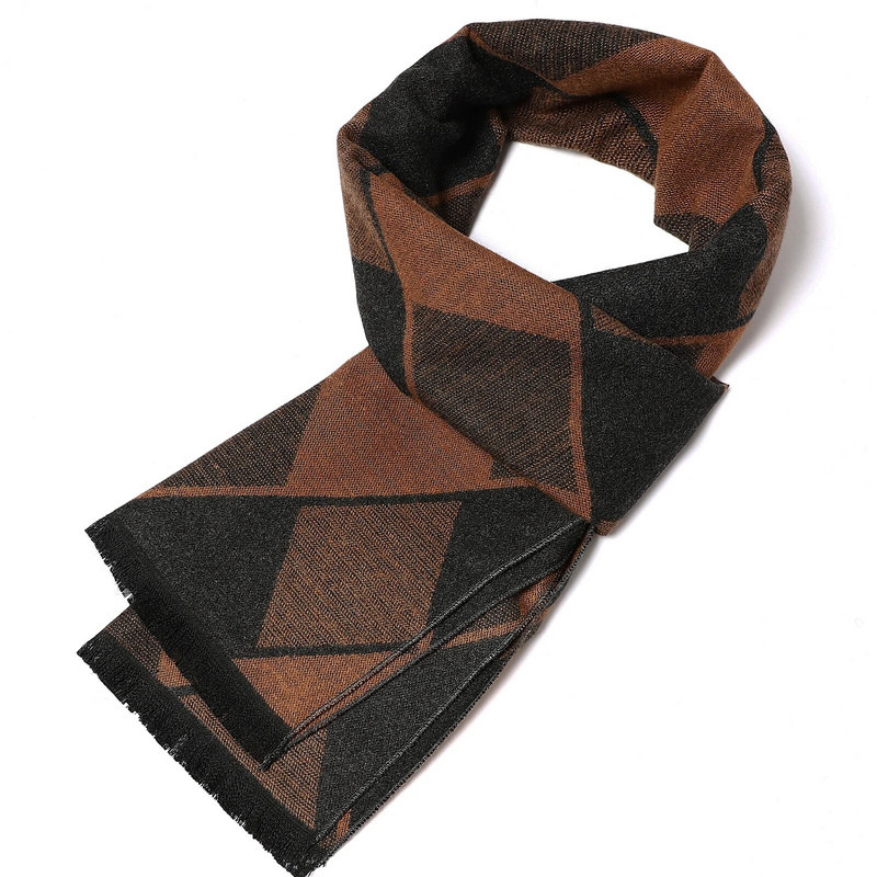 Klasični šalovi od pašmine Zimski topli šalovi 180X33CM Muški poslovni debeli jesenski šalovi Modni karirani ručnik za plažu od kašmira