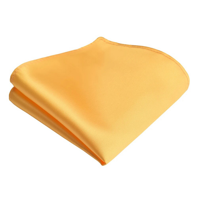 Ricnais klasične svilene vodootporne maramice jednobojne 25cm*25cm Hanky zeleno crveno zlatne džepne kvadrate za muškarce vjenčanje poslovne zabave