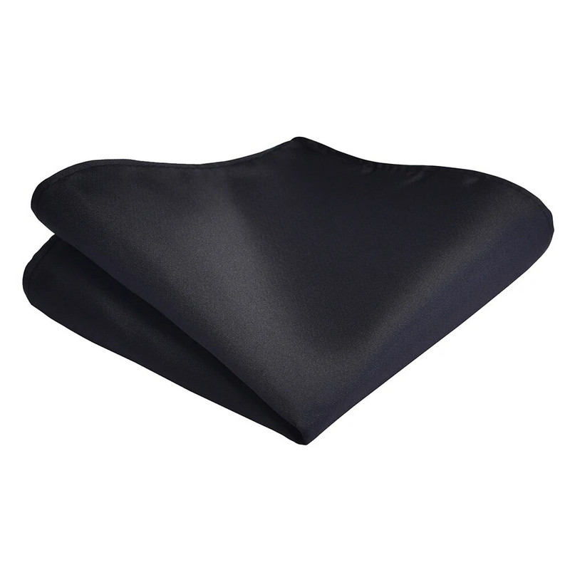 Ricnais klasične svilene vodootporne maramice jednobojne 25cm*25cm Hanky zeleno crveno zlatne džepne kvadrate za muškarce vjenčanje poslovne zabave