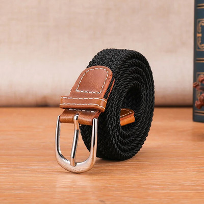 Nova moda, svestrani platneni muški, ženski remen, metalna kopča, elastični pleteni elastični remen visoke kvalitete za kampiranje, ribolov, muški remeni za teretanu