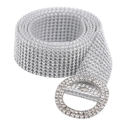 Fényes, fényes női öv lánc luxus édes deréköv 2023 divatos övek teljes gyémánt strassz kristály öv