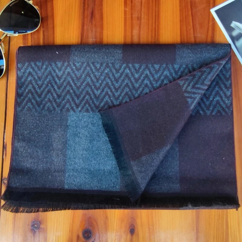 Luksuzni brend Muški zimski karirani šal Topli ženski šalovi od kašmira Šalovi Ležerni šalovi s resicama Muški poslovni šal Pashmina