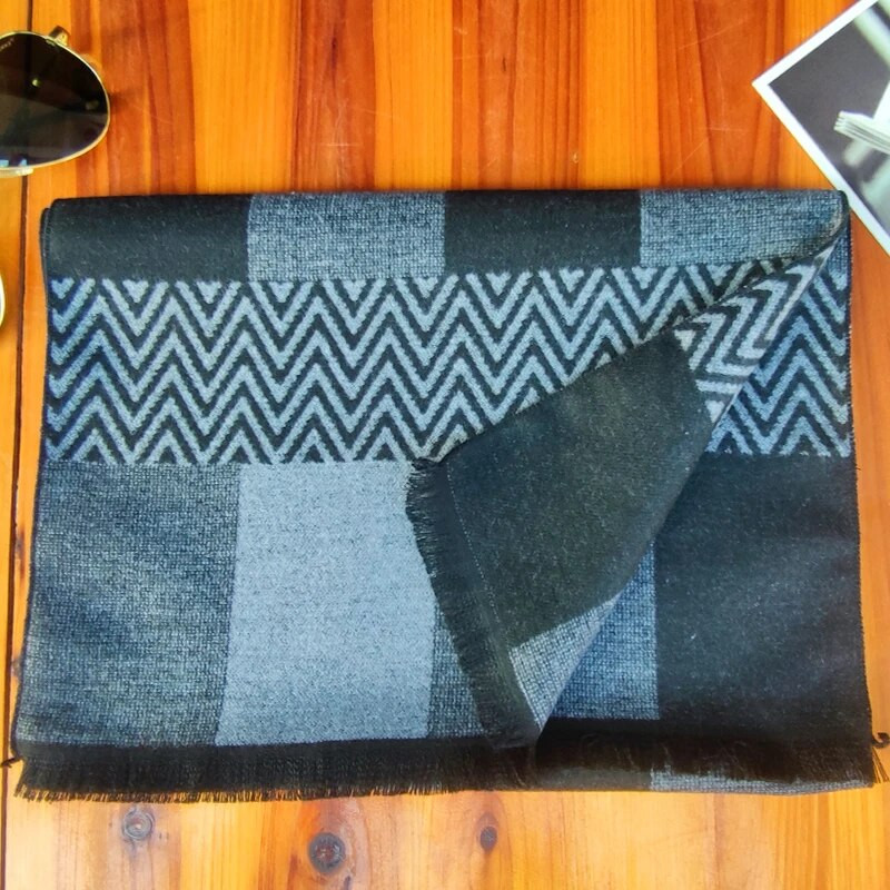 Luksuzni brend Muški zimski karirani šal Topli ženski šalovi od kašmira Šalovi Ležerni šalovi s resicama Muški poslovni šal Pashmina