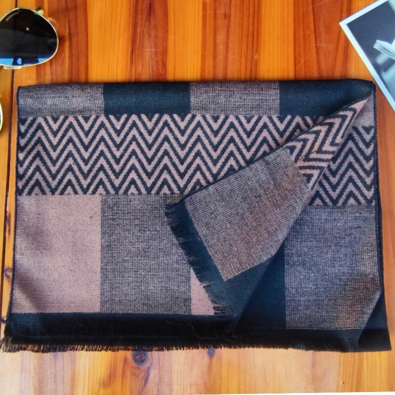 Luksuzni brend Muški zimski karirani šal Topli ženski šalovi od kašmira Šalovi Ležerni šalovi s resicama Muški poslovni šal Pashmina