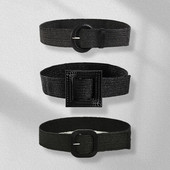 Novi ženski crni elastični pleteni pojasevi u boemskom stilu 2023. PP slamnati remen sa širokim pojasom Ženska dizajnerska ljetna haljina