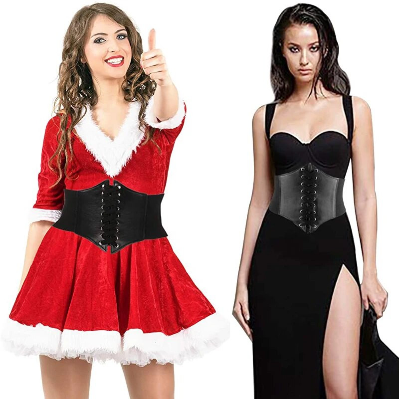 Korzet, široki PU kožni remeni za oblikovanje, pojas za struk, remen ispod grudi Body Building za žene