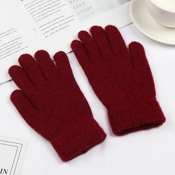 2022 Ελαστικά γάντια πλήρους δακτύλου Ζεστά χοντρά γάντια ποδηλασίας οδήγησης Γυναικεία ανδρικά Χειμερινά ζεστά πλεκτά μάλλινα γάντια εξωτερικού χώρου