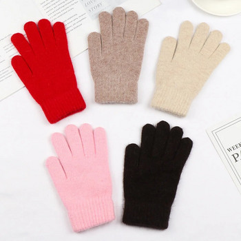 2022 Ελαστικά γάντια πλήρους δακτύλου Ζεστά χοντρά γάντια ποδηλασίας οδήγησης Γυναικεία ανδρικά Χειμερινά ζεστά πλεκτά μάλλινα γάντια εξωτερικού χώρου